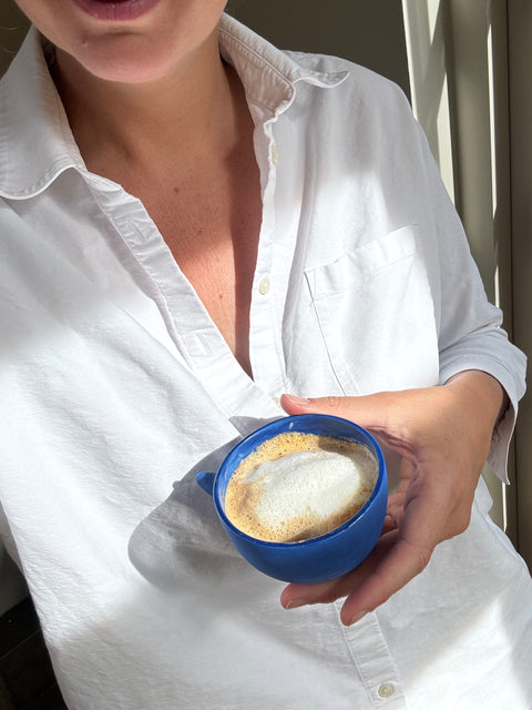 Blue Coffee Mug with handle (2 pieces)