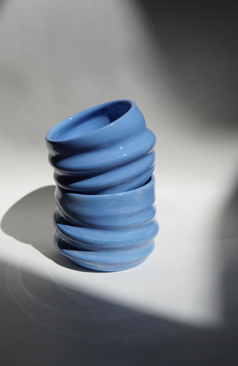 Blue wobble cappuccino cup (2 pieces)