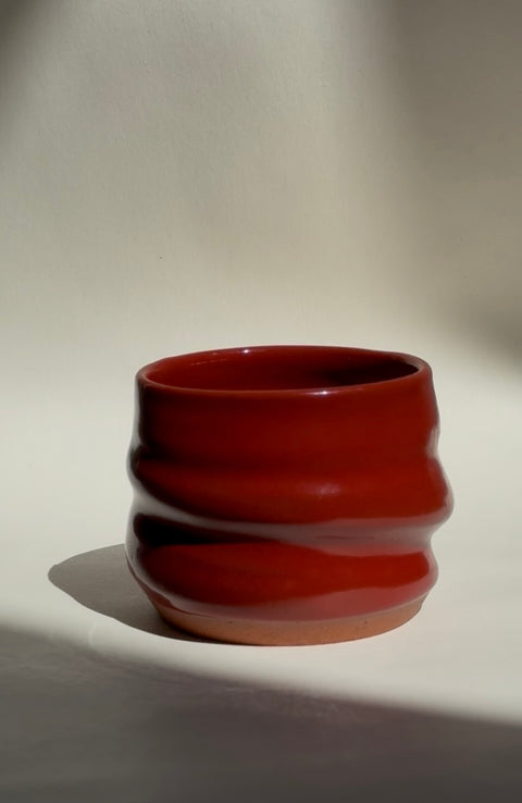 Red wobble cappuccino cup (2 pieces)