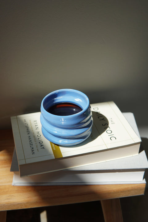 Blue wobble cappuccino cup (2 pieces)