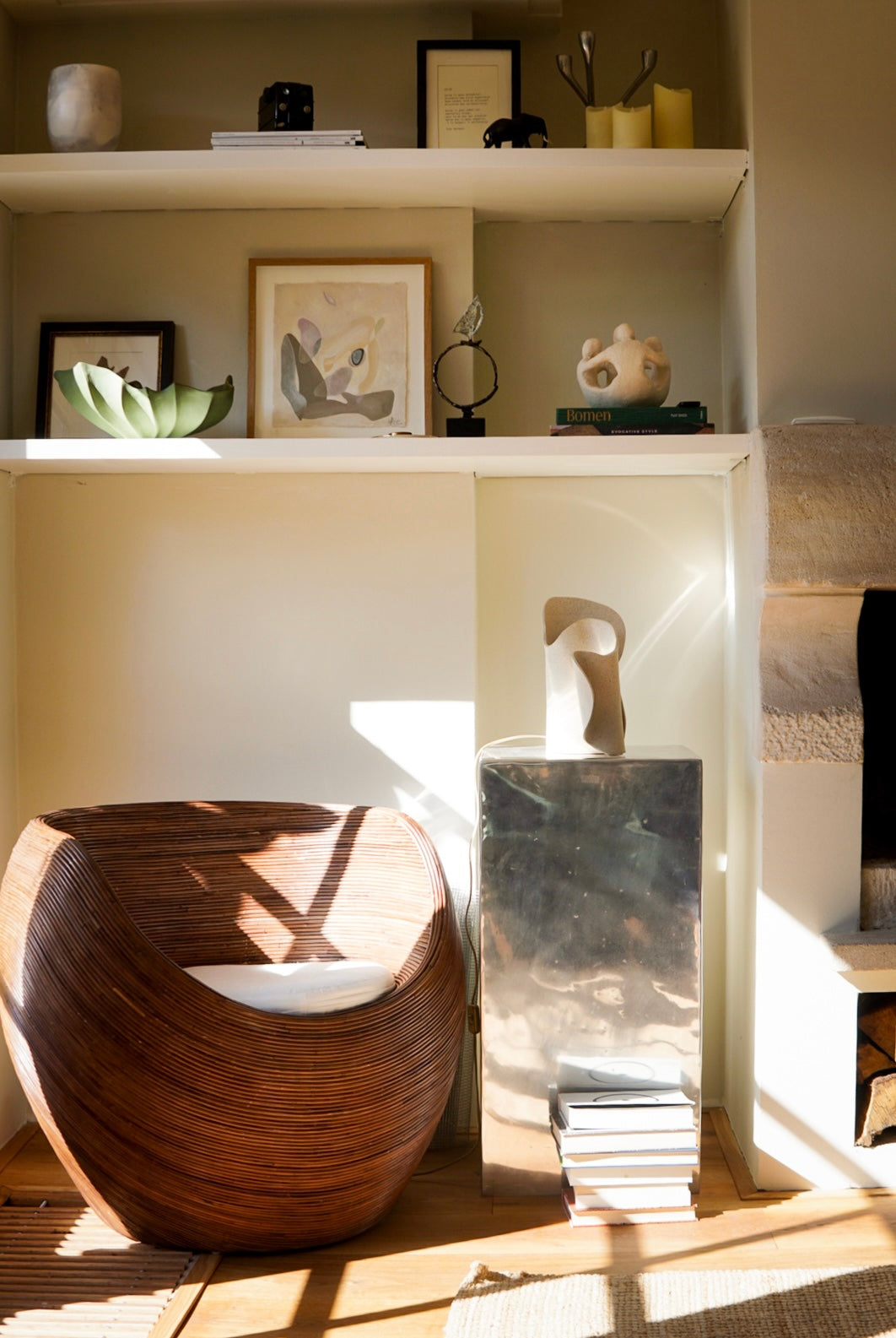 Sculptural Ceramic table lamp speckled