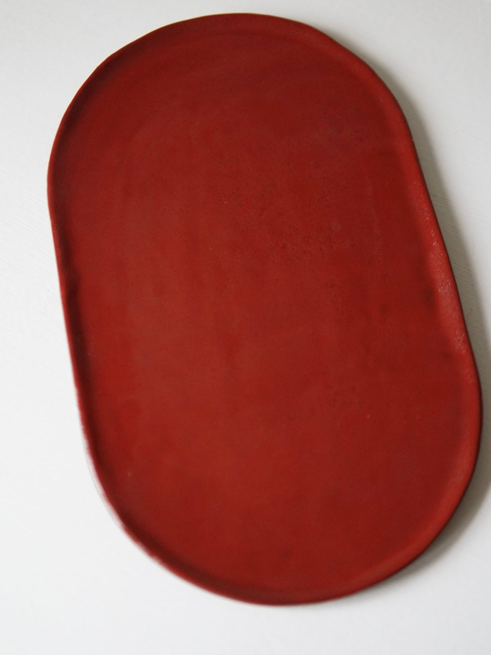 Swirl serving platter red