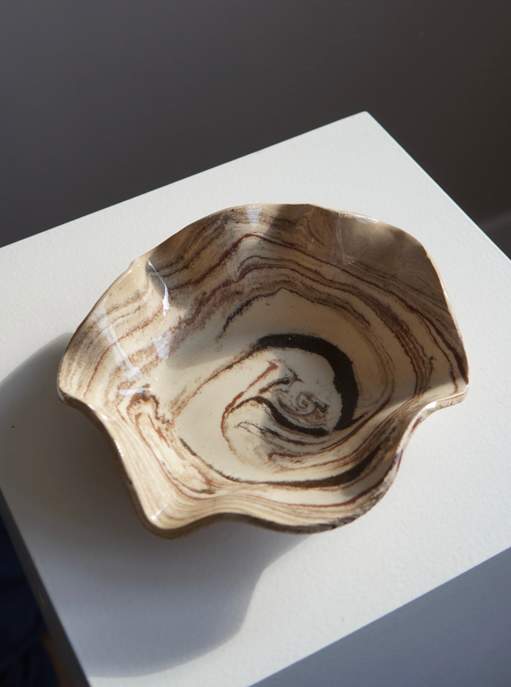 Small Beige Stoneware Bowl - surprise