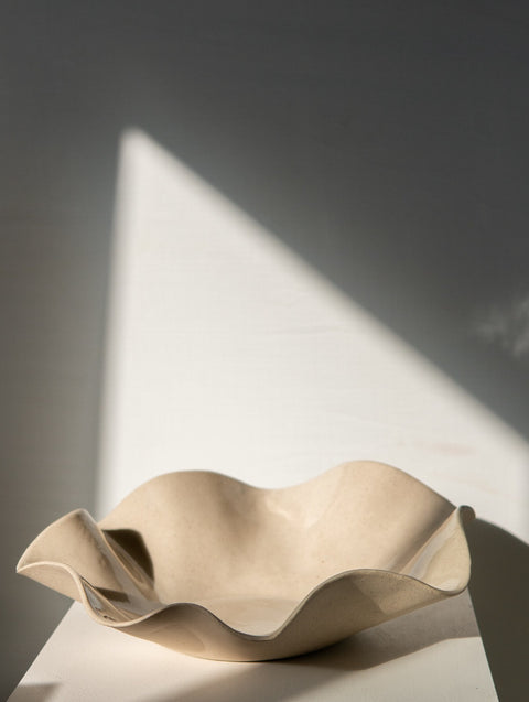 Beige Speckled Stoneware Bowl