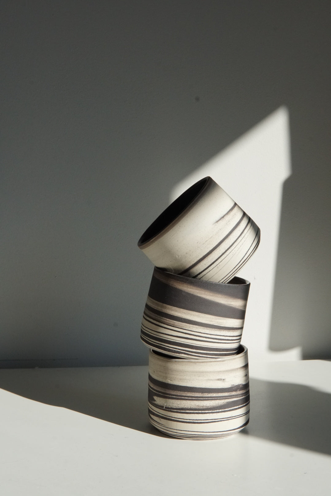 Black White Swirl Coffee Mug (2 pieces)