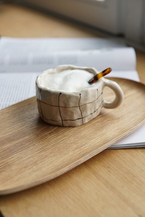Checkered imperfect mugs (2 pieces)