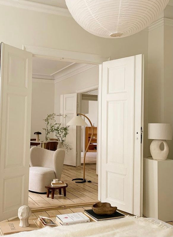 Sculptural Ceramic Lamp Base Speckled White