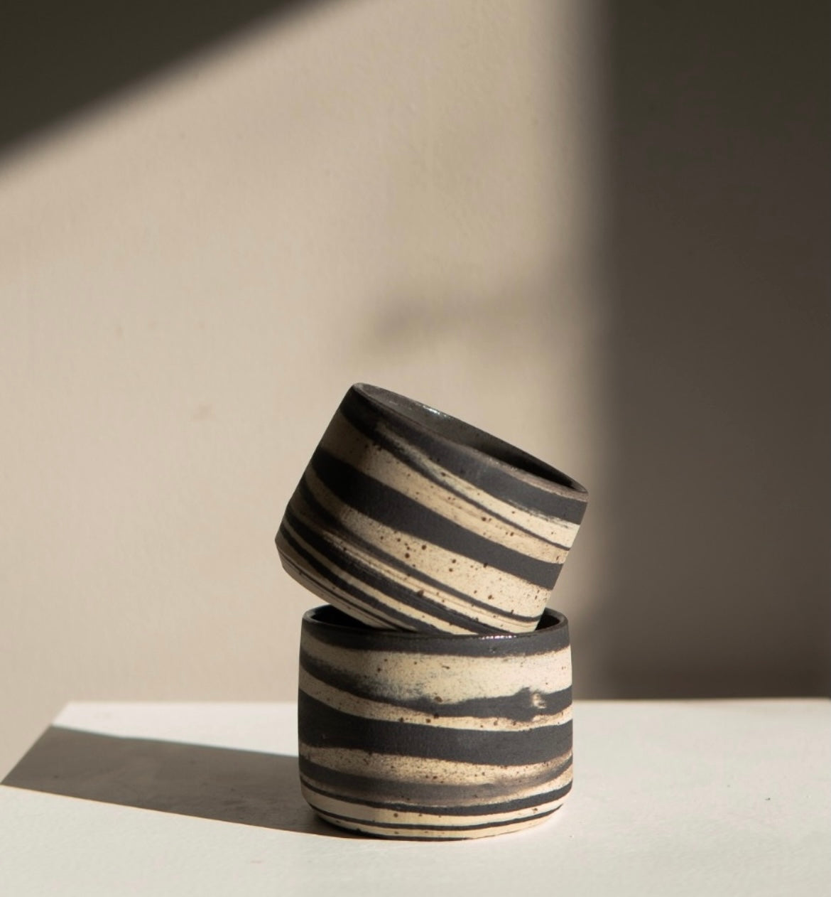 Black Cream Swirl Coffee Mug (2 pieces)