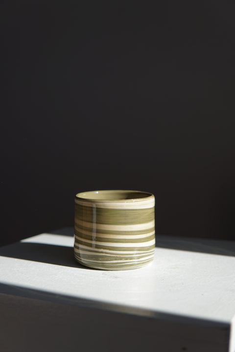 Green Swirl latte Mugs (2 pieces)