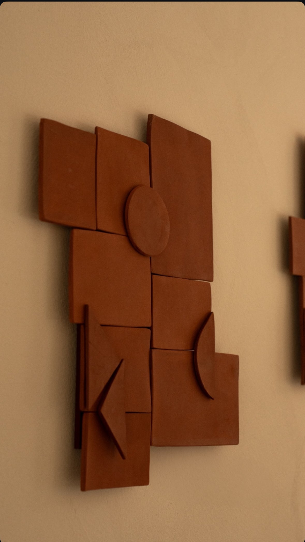 Wall sculpture geometric relief - MADE TO ORDER