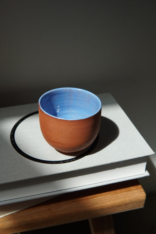 Terracotta blue espresso cup  (2 pieces)