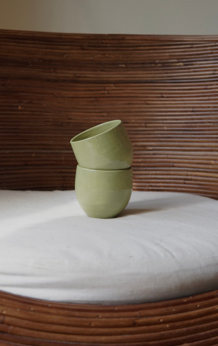 Sage green espresso cup  (2 pieces)