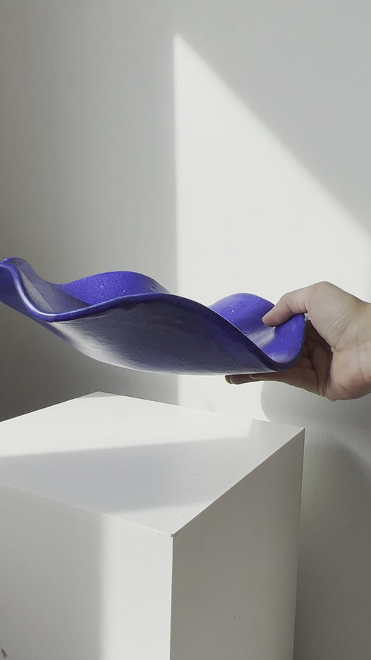SECONDS ITEM Blue Earthenware Bowl