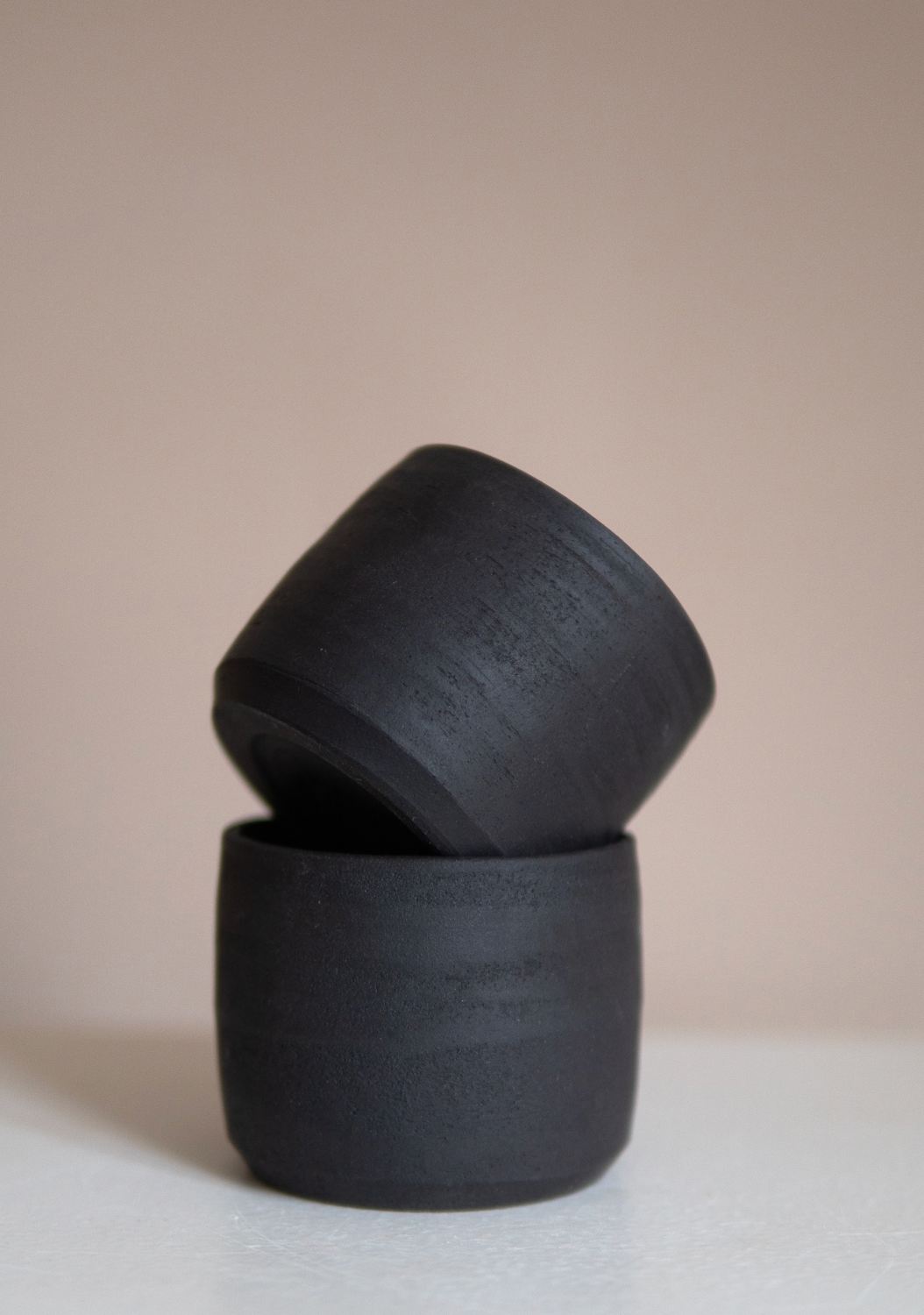 Black Stoneware Coffee Mug (2 pieces)
