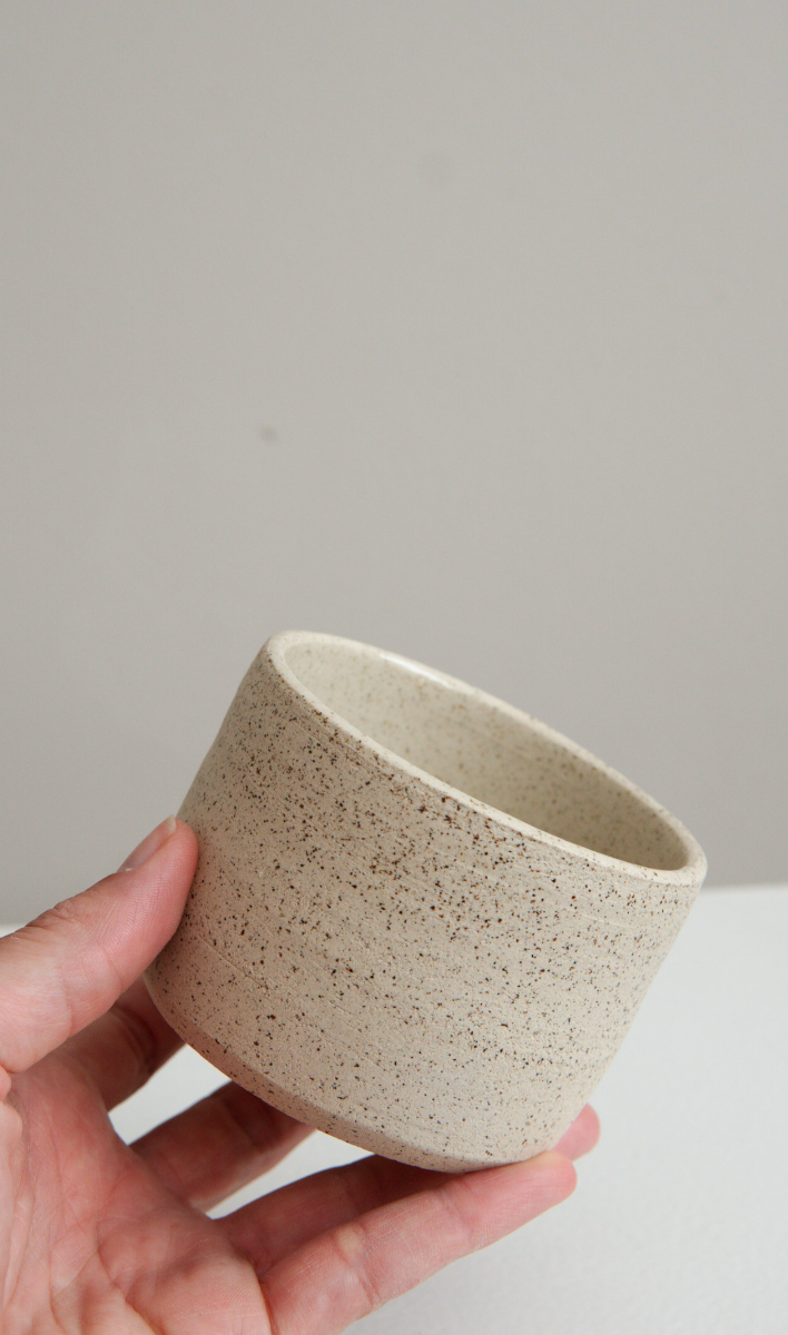 Cream Speckled Stoneware mugs (2 pieces)