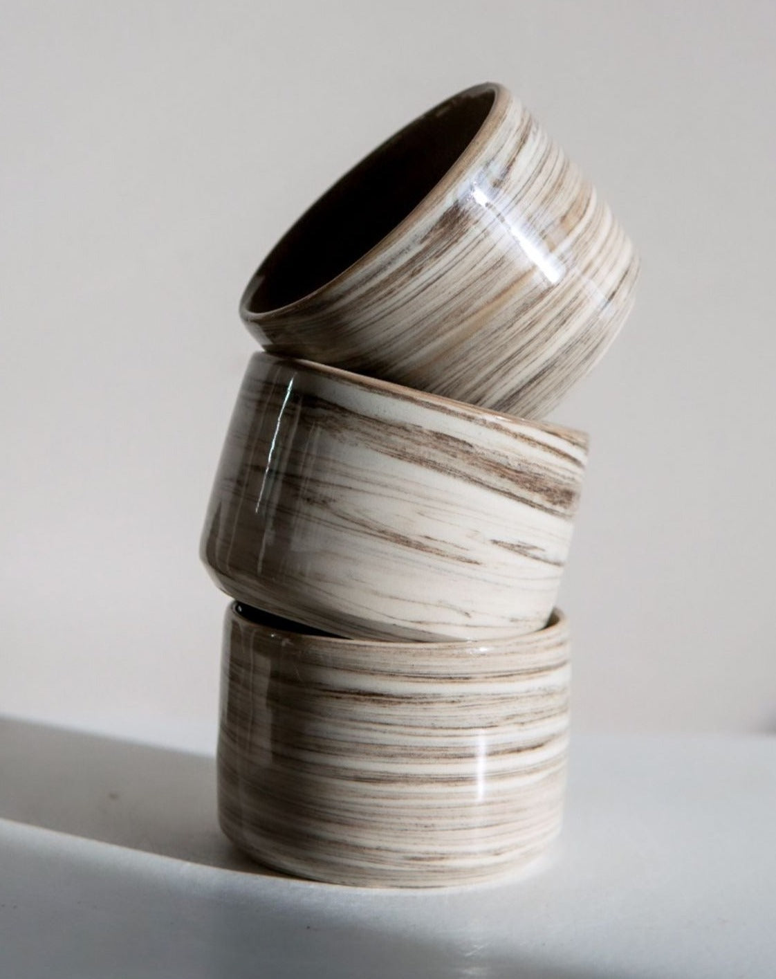 Choco Brown Swirl Coffee Mugs (2 pieces)