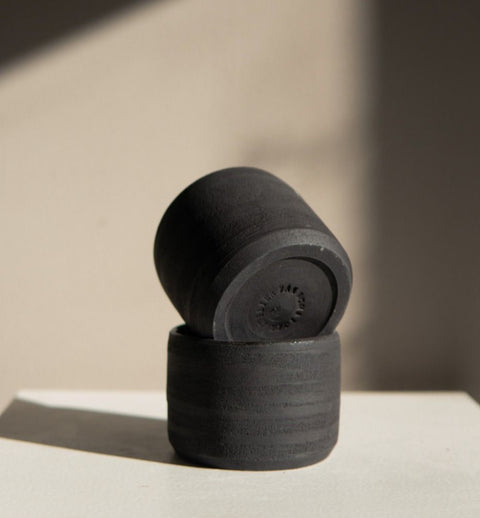 Black Stoneware Coffee Mug (2 pieces)