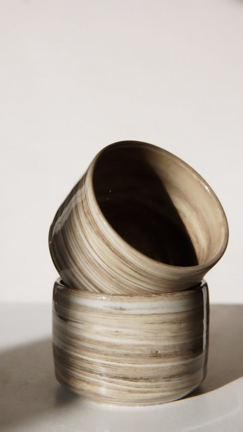 Choco Brown Swirl Coffee Mugs (2 pieces)