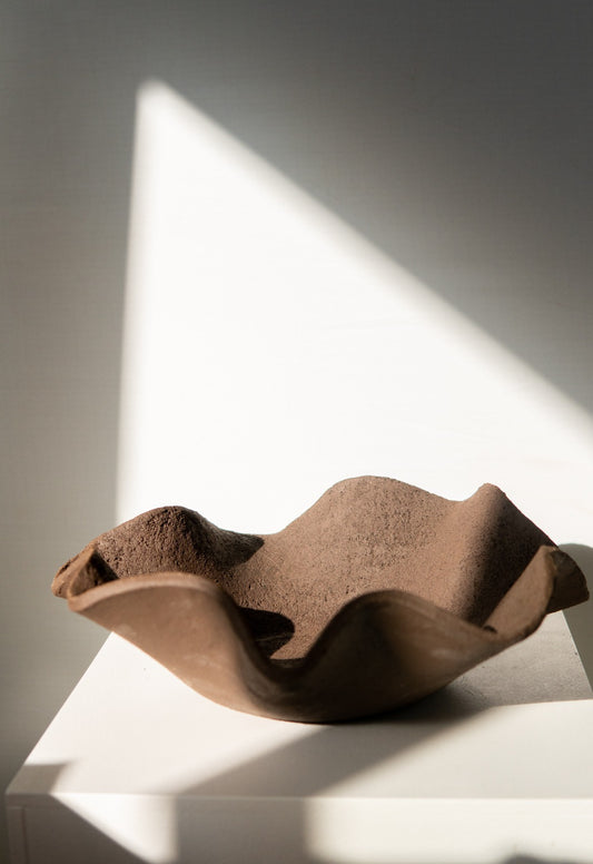Rough textured brown earthenware Bowl #1