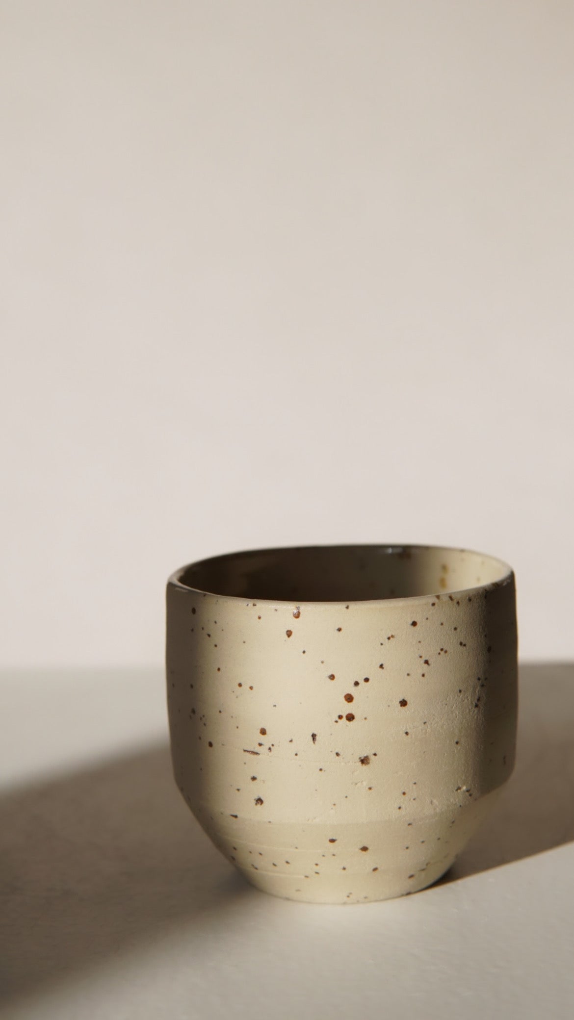 Speckled Stoneware Beige coffee cups (2 pieces)
