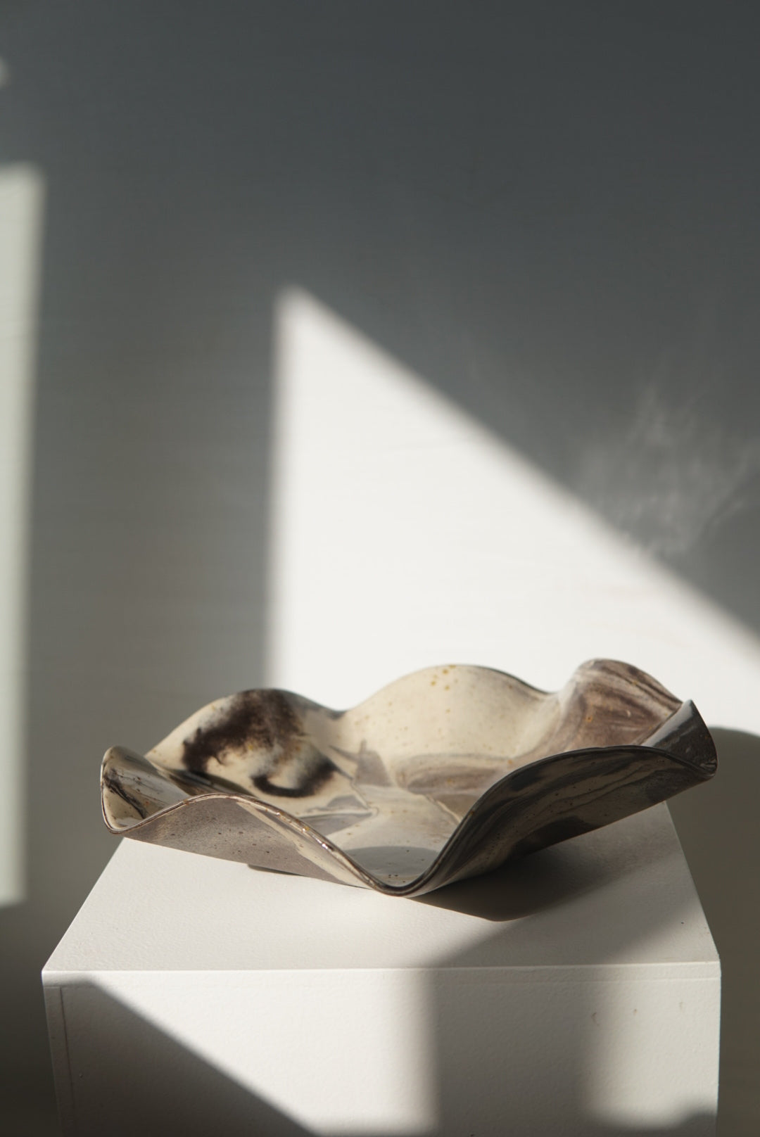 Black Beige Stoneware Bowl #11