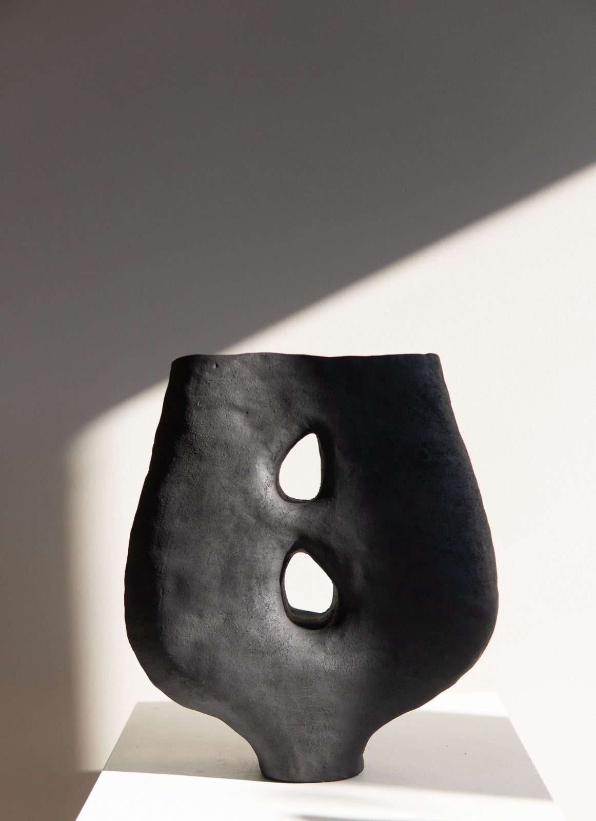 Black True A’s Vase - stoneware