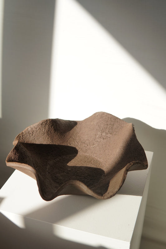 Rough textured brown earthenware Bowl #1